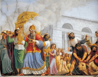 David begleitet den Transport der Bundeslade von Luigi Ademollo