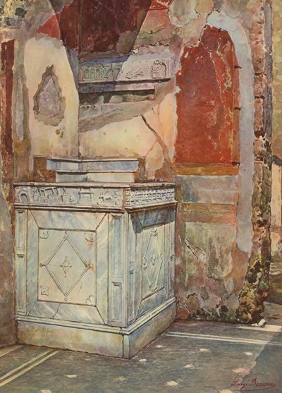 Pompeji: Haus des L. Caecilius Jucundus, Lararium von Luigi Bazzani