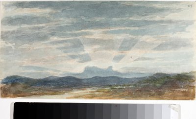 Landschaft, Lichteffekte (Aquarell, vor 1825) von Luigi Garibbo