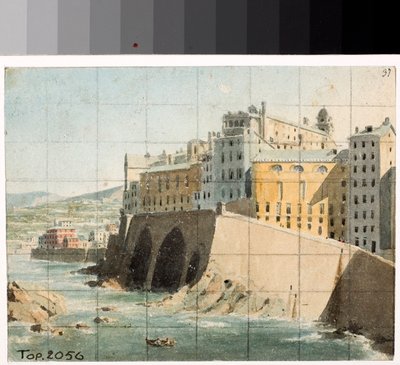 Ansicht der Mauern am Meer in Genua von Luigi Garibbo