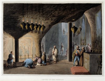 Höhle der Geburt in Bethlehem - in „Views in the ottoman dominions in Europe, Asia...“ von Luigi Mayer, London von Luigi Mayer