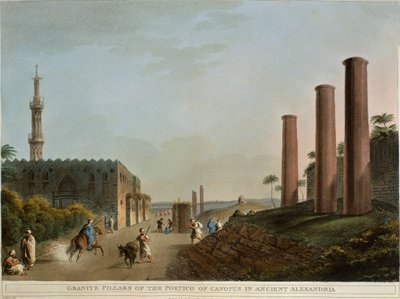Granitsäulen des Portikus von Canopus (Alexandria, Ägypten) von Luigi Mayer