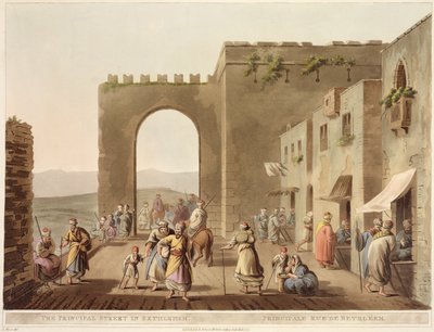 Die Hauptstraße in Bethlehem, aus 