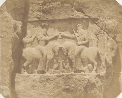 Basrelief in Nakshi Rustam, 1858 von Luigi Pesce