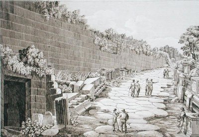 Römische Straße nach Tusculo, nach ihrer ersten Ausgrabung 1825, aus 