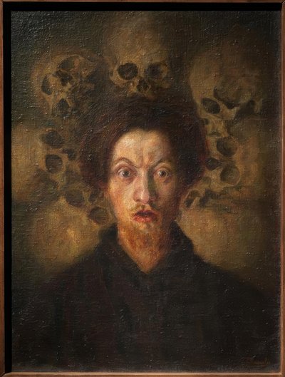 Selbstbildnis mit Schädeln von Luigi Russolo