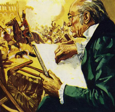 Im Jahr 1808 erhoben sich die Menschen von Madrid gegen die Franzosen und Goya zeichnete ihren Kampf auf von Luis Arcas Brauner