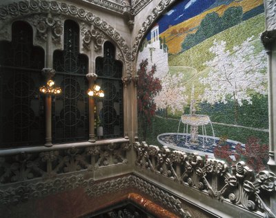 Mosaiken, Casa Nava (1901-1907), Reus - DOMENECH I MONTANER, Lluis (1850-1923). Navas Haus. 1901-1907. SPANIEN. Reus. Navas Haus. Innenmosaikdekoration. Modernismus. Architektur. von Luis Domenech i Montaner