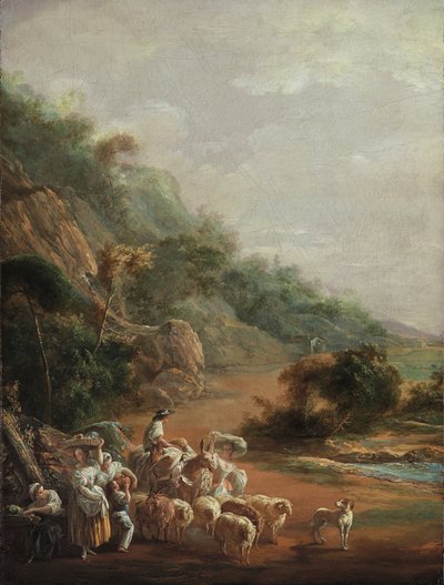 Szene mit Dorfbewohnern (1786) von Luis Paret y Alcazar