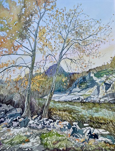 Ruhiger Herbstfluss von Luisa Millicent