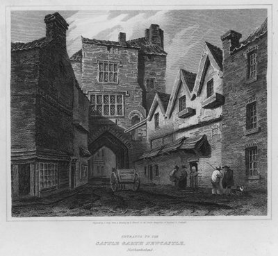 Eingang zum Castle Garth, Newcastle, Northumberland (Gravur) von Luke (after) Clennell