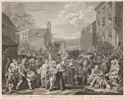 Marsch nach Finchley im Jahr 1746 (nach Hogarth) von Luke Sullivan
