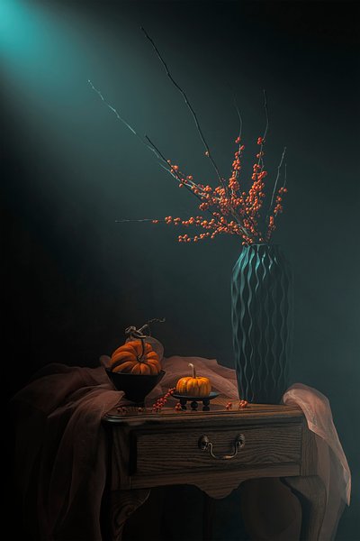 Stimmungsvolles Herbststillleben von Lydia Jacobs
