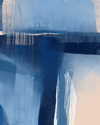 Tiefblaue Abstraktion von MANSI SAXENA