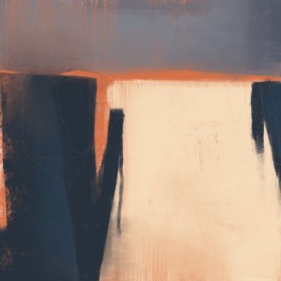 Moderner Oranger Horizont von MANSI SAXENA