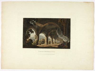 Ställe der Villa des Meccenas, Platte elf aus den Ruinen von Rom von M. Dubourg