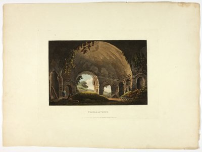 Tempel der Venus, Tafel achtunddreißig aus den Ruinen von Rom von M. Dubourg