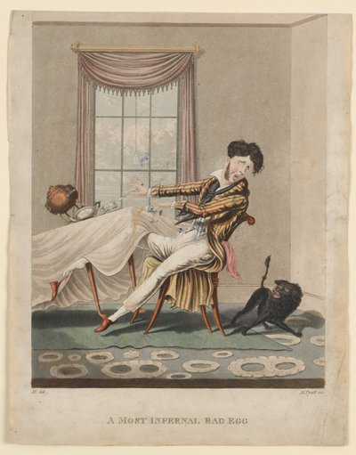 Ein äußerst infernalisches faules Ei, Druck von H. Pyall, ca. 1825 von M. Egerton