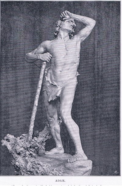 Adam, aus The Magazine of Art 1893, Cassell and Company von M. Lavergne