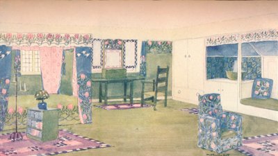 Ein Landhaus: Entwurf für Schlafzimmer, ca. 1900-1902 von Mackay Hugh Baillie Scott
