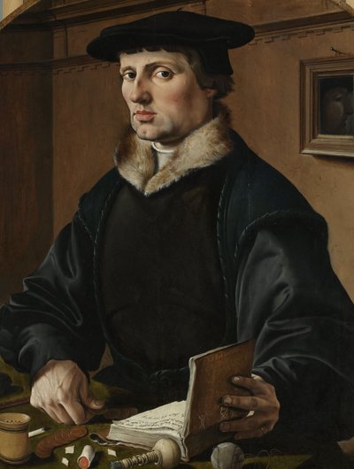 Porträt eines Mannes, möglicherweise Pieter Gerritsz Bicker, 1529 von Maerten van Heemskerck