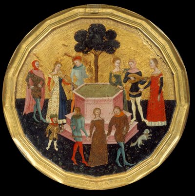 Der Garten der Liebe, ca. 1370 von Maestro di Deschi Da Parto