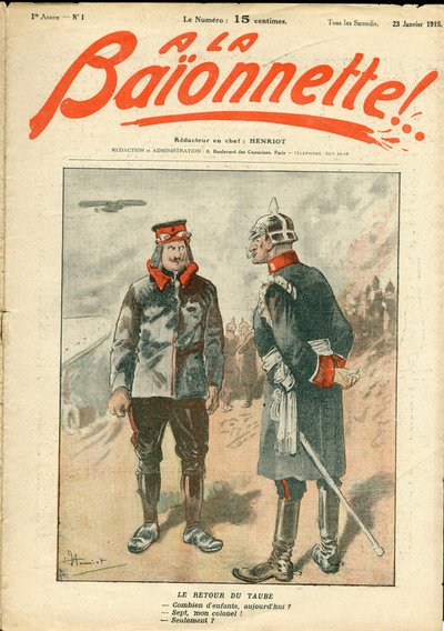 Cover von La Baionnette, Satirisch in Farben von Henri Maigrot