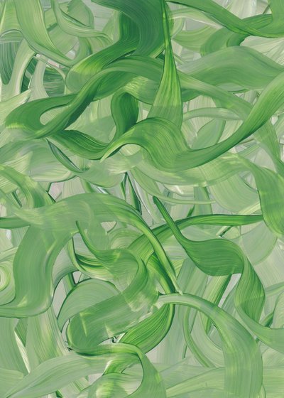 Fließende grüne Wirbel von Maira Ribena