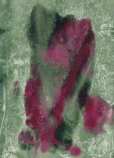 Lebhaftes Magenta-Grün Abstrakt von Maira Ribena
