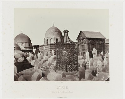 Ansicht eines Friedhofs in Damaskus (Syrien) von Maison Bonfils