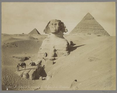 Sphinx und die Pyramiden von Chephren und Mykerinos von Maison Bonfils
