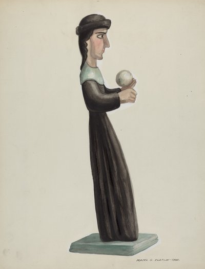 Geschnitzter und bemalter Santo - Santa Rita von Majel G. Claflin