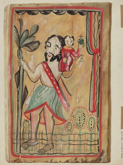 Retablo - San Christopher, 1935-1942 von Majel G. Claflin