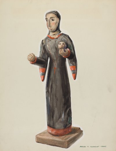 Santa Rita - Bulto, ca. 1938 von Majel G. Claflin