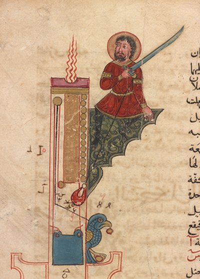 Eine Kerzenuhr, Folio aus Kitab fi ma