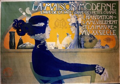 Jugendstil: Plakat „Das moderne Haus“ von Orazi. 20. Jahrhundert. Dekorative Künste, Paris von Manuel Orazi