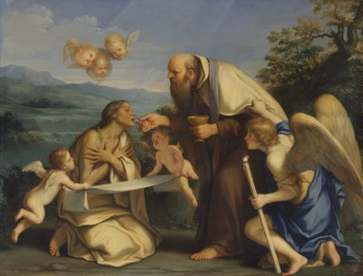 Die letzte Kommunion der Heiligen Maria von Ägypten, 1680 von Marc Antonio Franceschini