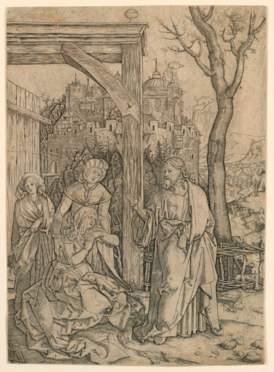 Christus nimmt Abschied von seiner Mutter von Marc Antonio Raimondi