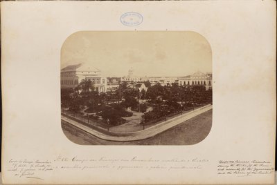 Campo das Princezas in Pernambuco, zeigt das Theater, die Provinzversammlung, das Gymnasium und den Präsidentenpalast von Marc Ferrez