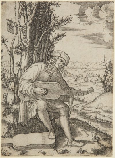 Porträt des Dichters Giovanni Achillini, genannt Filoteo von Marcantonio Raimondi