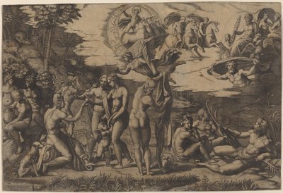 Das Urteil des Paris von Marcantonio Raimondi after Raphael