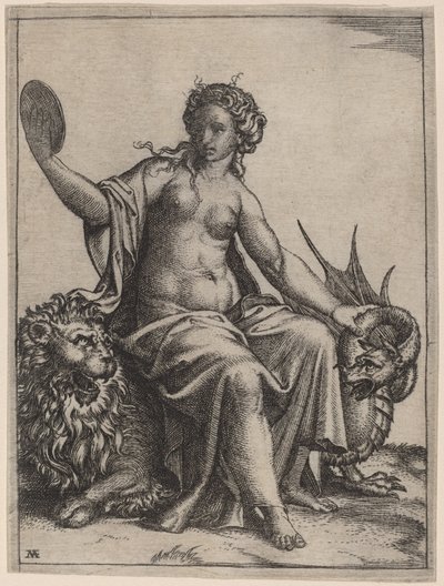 Klugheit von Marcantonio Raimondi possibly after Raphael