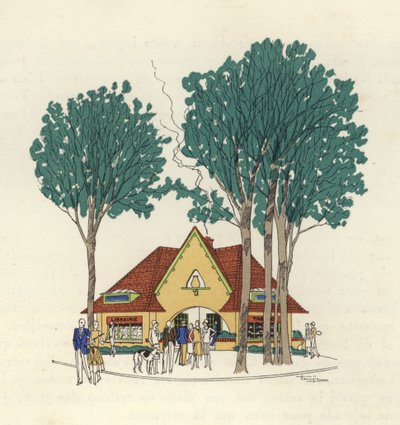 Buchhandlung und Tabakladen in Le Touquet von Marcel Jacques Hemjik