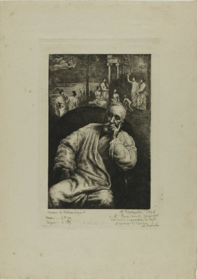 Pierre Puvis de Chavannes, Porträt und Komposition von Marcellin Gilbert Desboutin