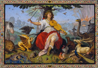 „Orpheus“ Mosaik von Marcello Provenzale (1577-1639), 1618 von Marcello Provenzale