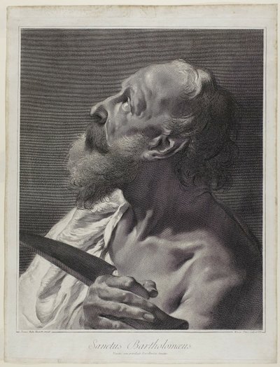 Der heilige Bartholomäus, aus Die Heilige Familie und die zwölf Apostel von Marco Alvise Pitteri