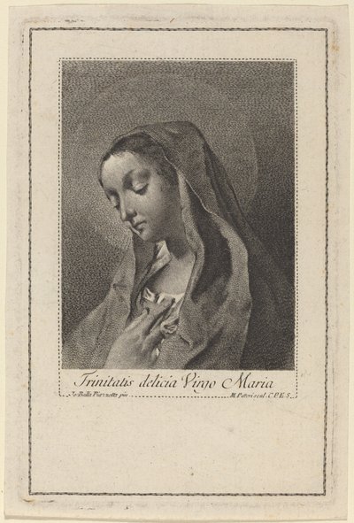 Trinitatis delicia Virgo Maria von Marco Alvise Pitteri after Giovanni Battista Piazzetta