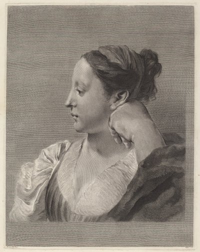 Junge Frau im Profil von Marco Alvise Pitteri after Giovanni Battista Piazzetta