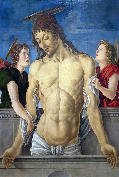 Der tote Christus, von zwei Engeln gestützt von Marco Zoppo