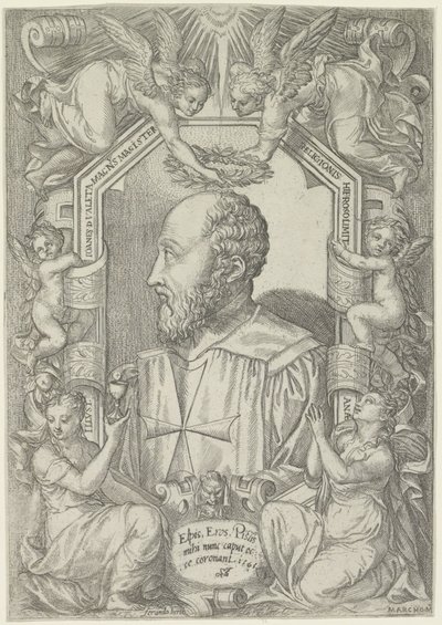 Porträt von Jean Parisot de La Valette, Großmeister des Malteserordens von Marco dell